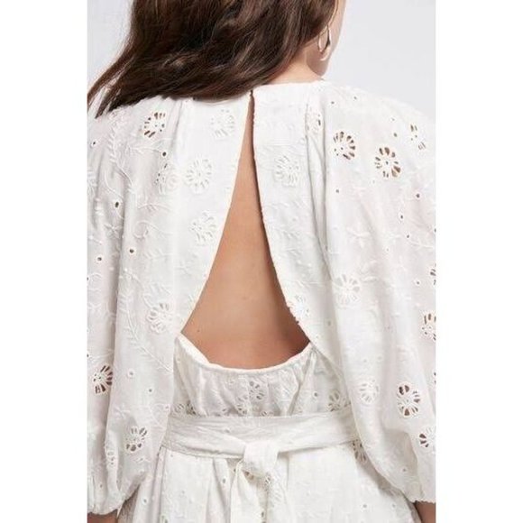 Aje Silvatica BRODERIE Midi Dress White - Picture 4 of 15